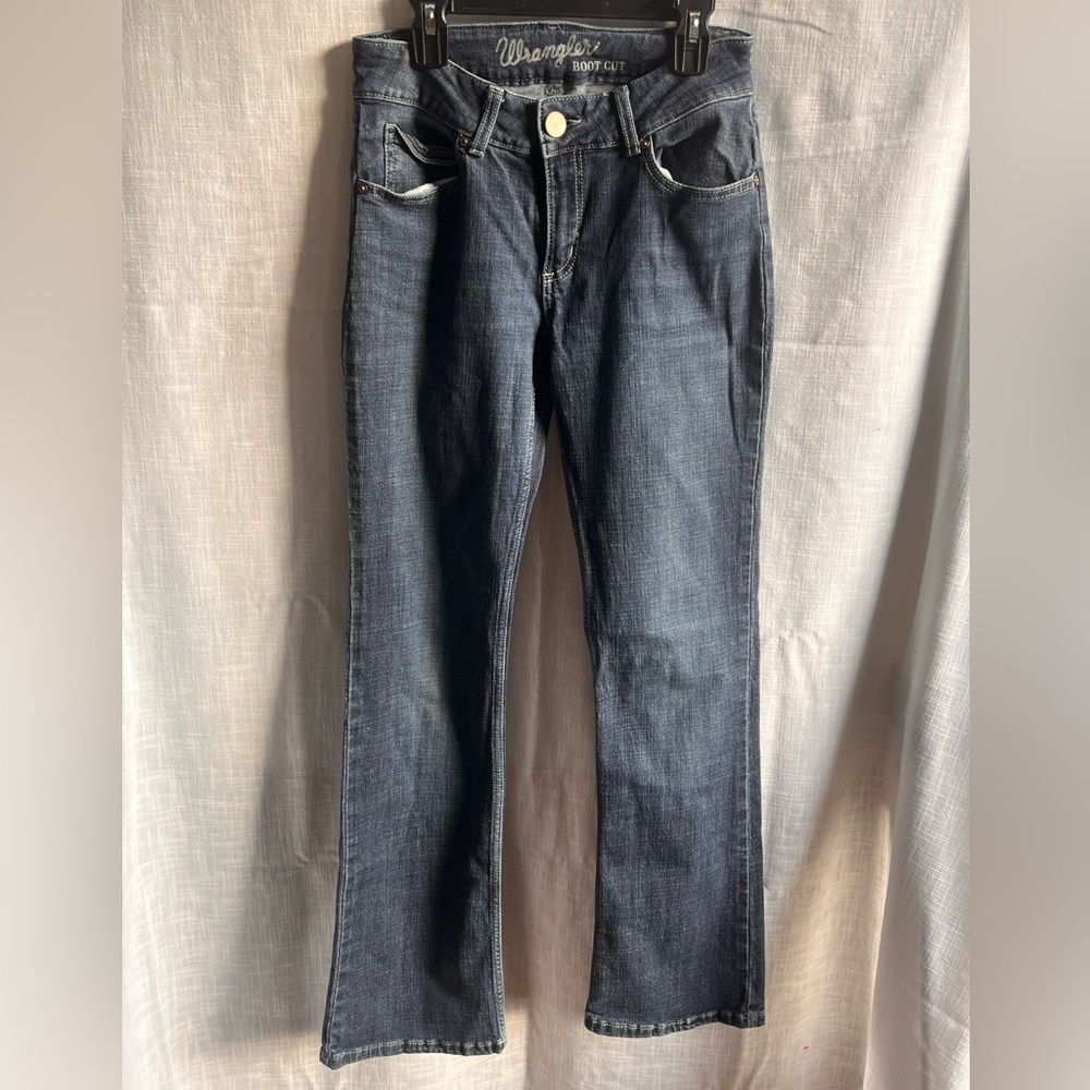 Wrangler Juniors Blue Denim bootcut Jeans 3 x32 Cowboy country western Americana
